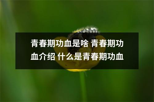 青春期功血是啥 青春期功血介绍 什么是青春期功血