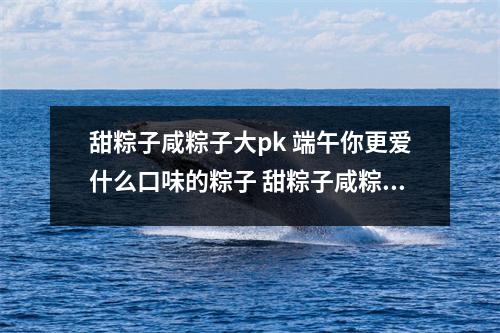 甜粽子咸粽子大pk 端午你更爱什么口味的粽子 甜粽子咸粽子哪个好吃