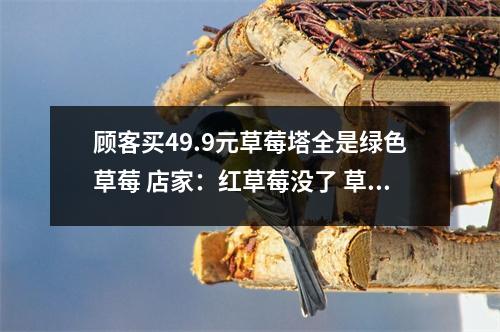 顾客买49.9元草莓塔全是绿色草莓 店家：红草莓没了 草莓100元可以买多少