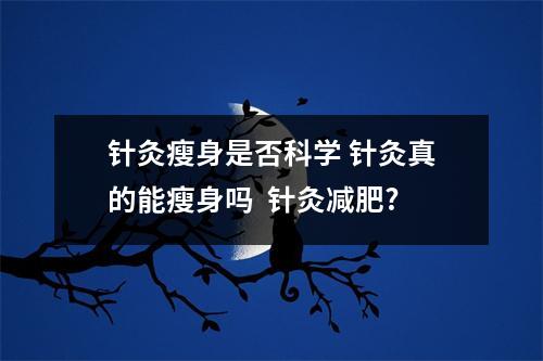 针灸瘦身是否科学 针灸真的能瘦身吗  针灸减肥?