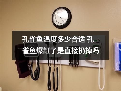 孔雀鱼温度多少合适 孔雀鱼爆缸了是直接扔掉吗