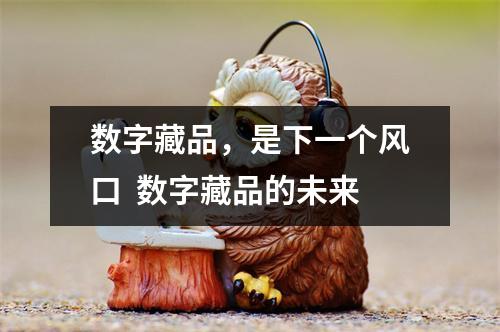 数字藏品，是下一个风口  数字藏品的未来