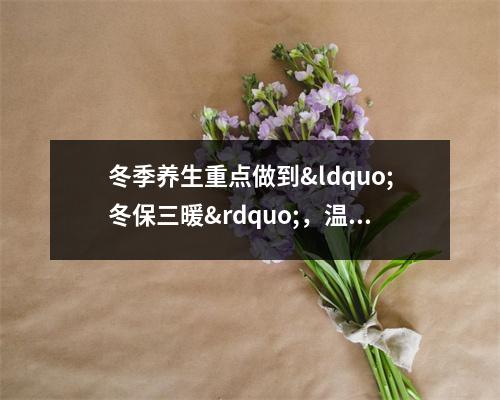 冬季养生重点做到&ldquo;冬保三暖&rdquo;，温补避寒养阳气 冬季养生的内容