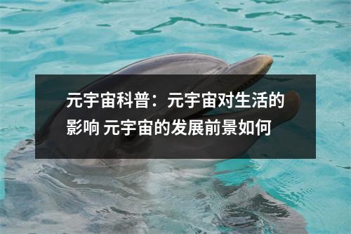 元宇宙科普：元宇宙对生活的影响 元宇宙的发展前景如何