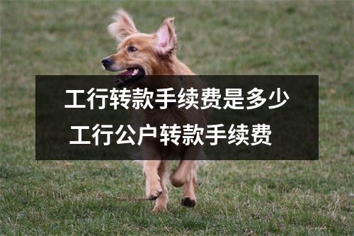 工行转款手续费是多少 工行公户转款手续费