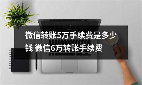 微信转账5万手续费是多少钱 微信6万转账手续费