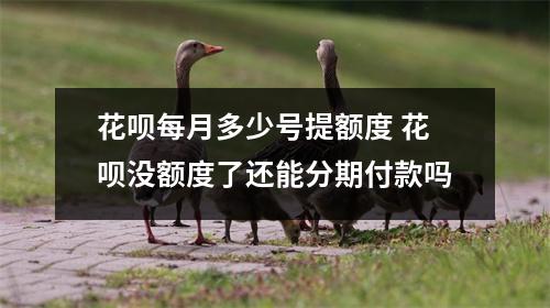 花呗每月多少号提额度 花呗没额度了还能分期付款吗