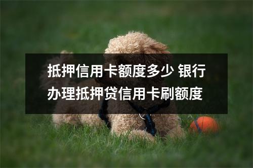 抵押信用卡额度多少 银行办理抵押贷信用卡刷额度