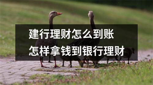 建行理财怎么到账 怎样拿钱到银行理财