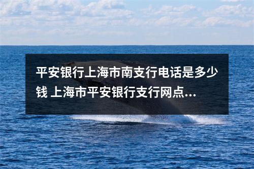 平安银行上海市南支行电话是多少钱 上海市平安银行支行网点查询