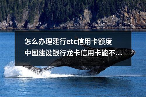 怎么办理建行etc信用卡额度 中国建设银行龙卡信用卡能不能办理etc