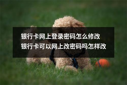 银行卡网上登录密码怎么修改 银行卡可以网上改密码吗怎样改