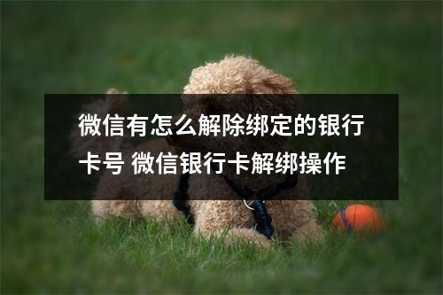 微信有怎么解除绑定的银行卡号 微信银行卡解绑操作