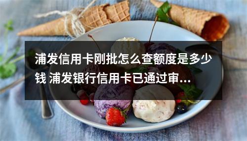 浦发信用卡刚批怎么查额度是多少钱 浦发银行信用卡已通过审批怎么查额度