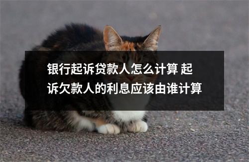 银行起诉贷款人怎么计算 起诉欠款人的利息应该由谁计算
