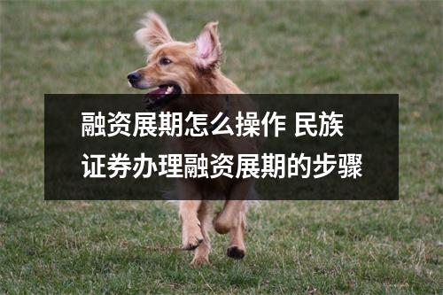 融资展期怎么操作 民族证券办理融资展期的步骤