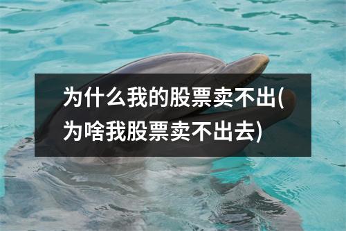 为什么我的股票卖不出(为啥我股票卖不出去)