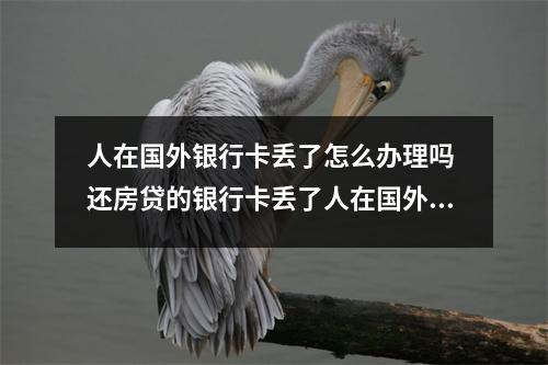 人在国外银行卡丢了怎么办理吗 还房贷的银行卡丢了人在国外怎么办