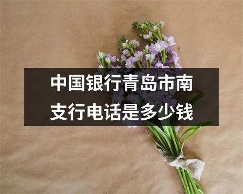中国银行青岛市南支行电话是多少钱