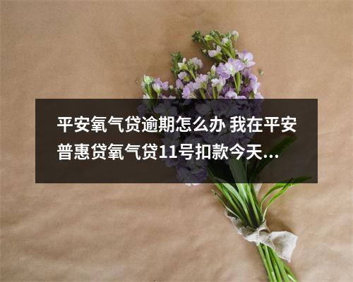 平安氧气贷逾期怎么办 我在平安普惠贷氧气贷11号扣款今天没存上他们打电话态度恶劣还