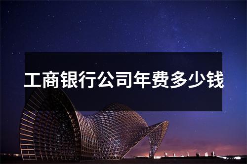 工商银行公司年费多少钱