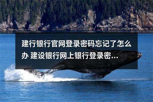 建行银行官网登录密码忘记了怎么办 建设银行网上银行登录密码忘了怎么办
