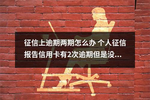 征信上逾期两期怎么办 个人征信报告信用卡有2次逾期但是没有90天以上的逾期现在要办