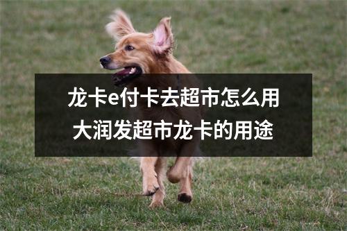 龙卡e付卡去超市怎么用 大润发超市龙卡的用途