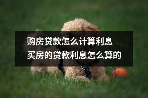 购房贷款怎么计算利息 买房的贷款利息怎么算的