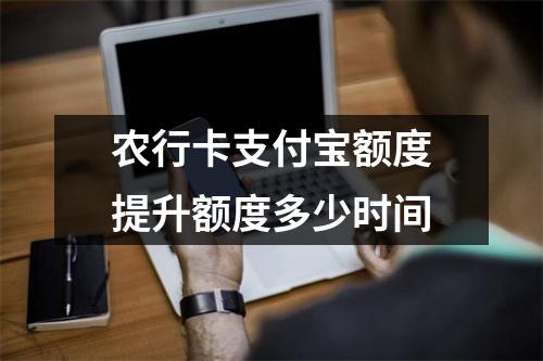 农行卡支付宝额度提升额度多少时间