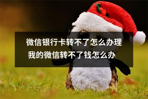 微信银行卡转不了怎么办理 我的微信转不了钱怎么办