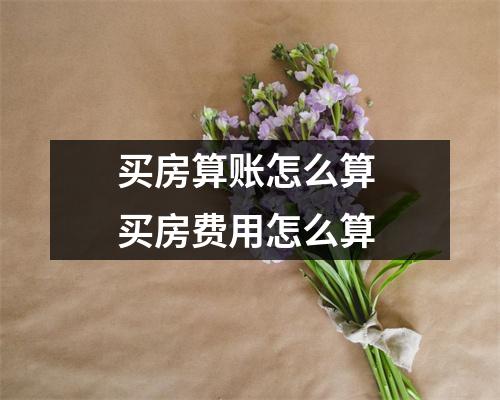 买房算账怎么算 买房费用怎么算