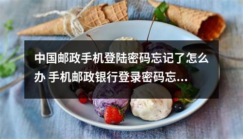 中国邮政手机登陆密码忘记了怎么办 手机邮政银行登录密码忘了怎么搞要怎么找回
