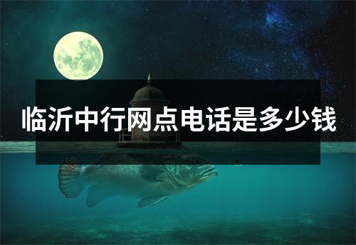 临沂中行网点电话是多少钱