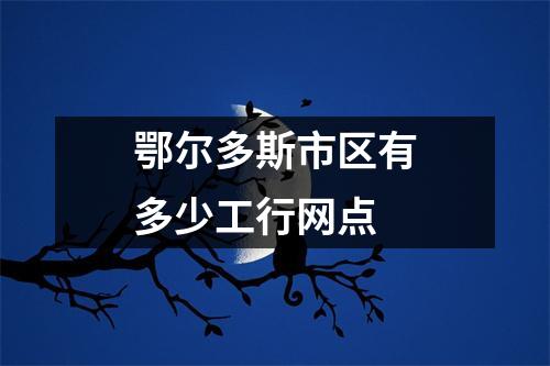 鄂尔多斯市区有多少工行网点