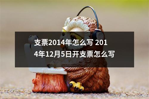 支票2014年怎么写 2014年12月5日开支票怎么写