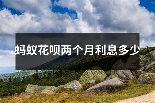 蚂蚁花呗两个月利息多少