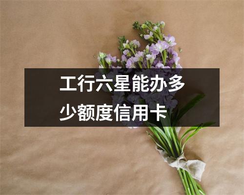 工行六星能办多少额度信用卡