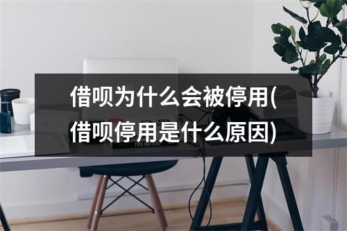 借呗为什么会被停用(借呗停用是什么原因)