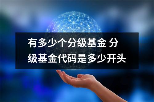 有多少个分级基金 分级基金代码是多少开头