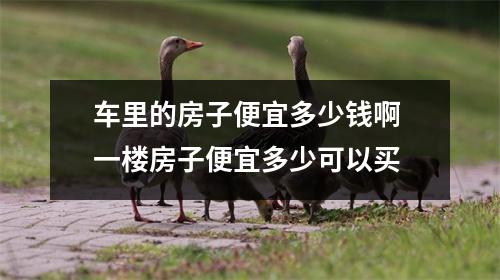 车里的房子便宜多少钱啊 一楼房子便宜多少可以买