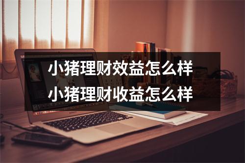 小猪理财效益怎么样 小猪理财收益怎么样