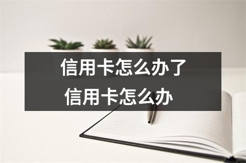 信用卡怎么办了 信用卡怎么办