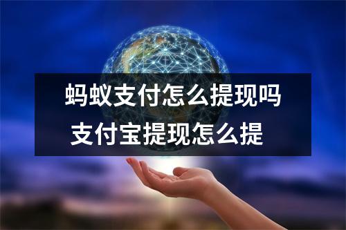 蚂蚁支付怎么提现吗 支付宝提现怎么提
