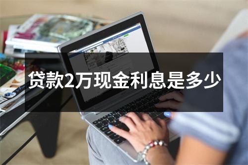贷款2万现金利息是多少