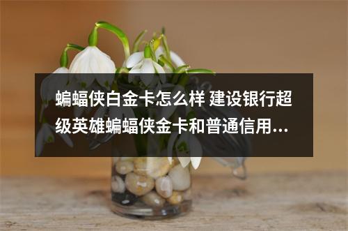 蝙蝠侠白金卡怎么样 建设银行超级英雄蝙蝠侠金卡和普通信用卡一样吗是一回事吗