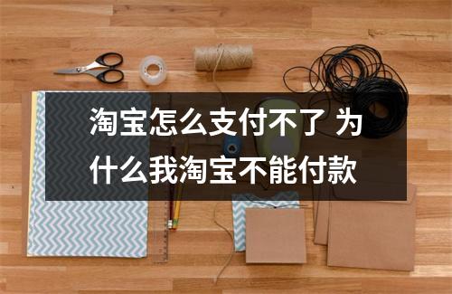 淘宝怎么支付不了 为什么我淘宝不能付款