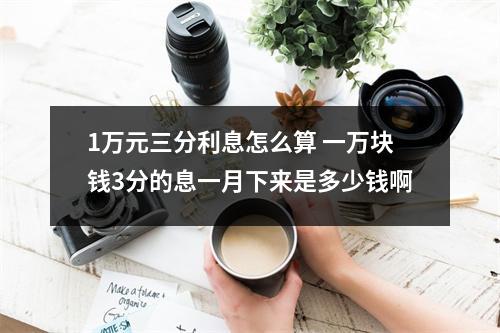 1万元三分利息怎么算 一万块钱3分的息一月下来是多少钱啊