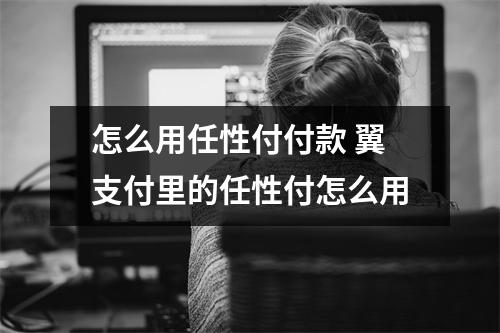 怎么用任性付付款 翼支付里的任性付怎么用