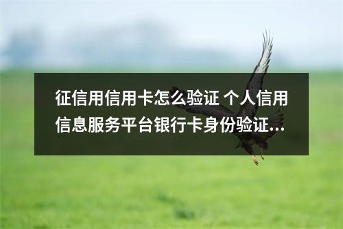 征信用信用卡怎么验证 个人信用信息服务平台银行卡身份验证怎么用